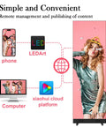 Top Shelf 80 Inch P1.86 Led Poster Display With Gob Coating And Spliceable Digital Signage Setup showcasing remote content management options.