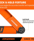 Digital Angle Finder And Protractor Level Brings Boss Level Precision For Nailing Every Woodworking Cut Dead On Accuracy Heavy Duty Multi Angle Measuring Tool with lock knob for secure angles.