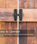2 In 1 Barn Door Lock With 90 And 180 Degree Flip Sliding Barn Door Latch on wooden barn door