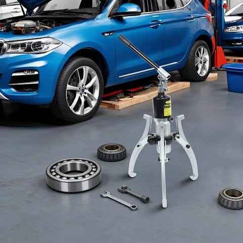 Badass 20 Ton Hydraulic Puller Kit With 3 Jaw Bearing Separator And Gear Extractor Tools Ideal For Mechanics And Auto Repair Crews Who Want To Nail Every Job Safe And Sound Plus Comes With Sturdy Storage Box In Sleek Black, on car bearing removal
