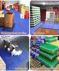 Interlocking Plastic Pallets With Ventilated Grid Design Waterproof Moisture Proof Heavy Duty Storage Pads in various uses