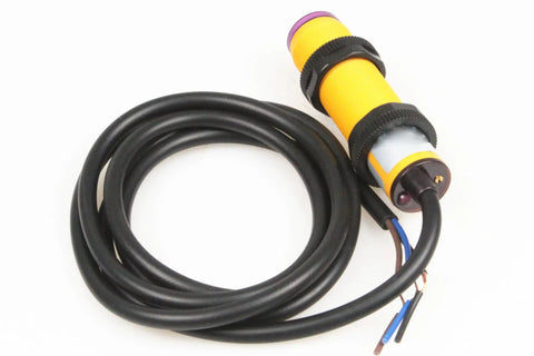 E3F DS30P2 Proximity Switch Photoelectric Sensor with 30 cm adjustable detection distance, yellow body with black wiring
