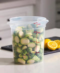 4 Quart BPA Free Food Storage Containers With Lids 2 Pack Translucent Food Grade Buckets For Dough Proofing Brining And Meal Prep