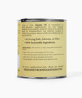 Back label of Danish Oil Wood Finish Quart Pure Polymerized Linseed Oil For Furniture and Rustic Pieces