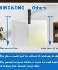18.3 Inch Rectangular Undermount Bathroom Sink White Ceramic Porcelain With Overflow, showing durability and easy-clean feature.