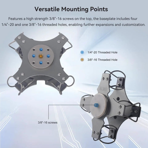 Vibration Isolator Wire Mount for DJI RS Series Gimbals Up to 11 Lb Payload Shock Absorbing Stabilizer Accessory shown with mounting screws