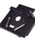 X-Y Gliding Table For Microscopes Manual Stage Pro Grade Hands Free Slide For Stereo Dissecting And Inspection Microscopes 7 By 6 By 1 Inch Black Finish top view