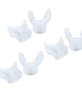 6 Pack Silicone Diving Mouthpieces Clear With Tie Strap For Breathing Tubes Snorkel Gear Accessory Kit Universal Caliber Fits Most Tubes