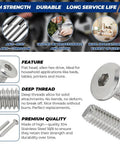 Ten Pack 1 4 20 X 1 1 2 Inch Flat Head Binding Screws Paired With Matching 1 4 5 8 Binding Nuts crafted from 18 8 304 Stainless Steel