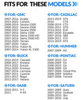 Set Of Four Pre Programmed 315MHz TPMS Tire Pressure Sensors For Chevrolet Equinox Cruze Tahoe Avalanche Impala GMC Yukon Acadia Buick Enclave And More Replaces 13598771 With Easy Plug And Play Install In Minutes. Fitment list for GMC Cadillac Buick and Saturn models