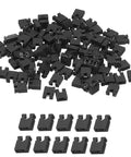 100 Pack Black 2.54mm Jumper Caps For PCB Headers Open Top Jumpers For Gearheads 2-Terminal Blocks Short Circuit Prevention And Easy Configuration Great For Prototyping Troubleshooting And Quick Configuration Tweaks In Electronics Projects, black plastic