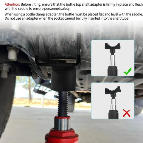 Beefy Heavy Duty Bottle Jack Axle Adapter Lifting Saddle Cradle For 2 Inch, 3 Inch, And 4 Inch Round Axles And 2 Inch Square Axle