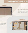 Built Tough 10x10 Patio Gazebo With Heavy Duty Steel Frame Soft Top Roof Double Roof Venting Anti UV Shelter