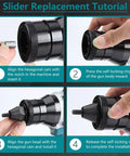 Heavy Duty Cordless Rivet Nut Gun Electric Automatic Puller With Rechargeable 5200mAh Battery For M3 To M12 Fasteners slider replacement tutorial steps
