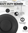 2 Pack Black Rubber Garbage Disposal Sink Stopper Replacement For 3.5 Inch Drains, Exact STP PL Style Fit material info
