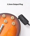 Mini Guitar Amp You Can Take Anywhere Portable Headphone Guitar Amp With Three Built In Speaker Simulations connected to electric guitar