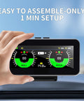 Wireless Rv Leveling System With Lcd Display For Travel Trailers Five Minute Install No App Or Phone Needed Super Easy Wall Suction Mounts Solid Plug Play Rig For Smooth Camper Adventures - LCD display showing roll and pitch readings with hand adjustment.