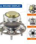 All round display of Wheel Hub and Bearing Assembly for Honda CR V 2017 2022 Rear Left and Right Replacement That Fits OEM Size Like a Glove