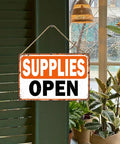 12x8 Inch Aluminum Wall Sign Matte Finish Space Upgrade For Home Cafe Bar Garage Office Shop Warehouse Entryway Or Corridor Durable Anti Rust Waterproof UV Resistant Metal Decor That Keeps Your Walls Looking Fresh, "SUPPLIES OPEN"