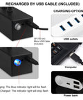 Cordless 16 Inch Picture Light With Timer And Dimmable LED Rechargeable 5000mAh Battery USB charge options and indicators