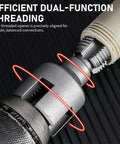 Heavy Duty Pipe Tapping And Threading Tool For PVC Pipes showing dual-function threading mechanism for precise cuts.