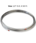 OD 50 Foot Stainless Steel Tubing Coil Type 316 316L Dual Certified for superior corrosion resistance in chloride environments.