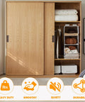 Four Foot Aluminum Bypass Door Hardware Set for Two Door System with Finger Pulls fits door thickness one and three eighths to one and three quarters inches for quiet, smooth sliding installation.