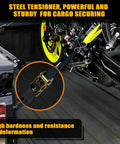 Four Pack Ratchet Straps 15 Feet 1800 LB Break Strength Heavy Duty Retracting Tie Down Straps Set For Truck Motorcycle ATV UTV
