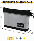 Heavy Duty 1680D Oxford Tool Pouches With Zipper Waterproof Small Tool Bags For Organization And Storage 3 Pack Durable