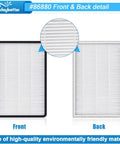 Image showing front and back of the Four Pack HEPA Vacuum Filter Set for Kenmore EF-2 86880 Exhaust Vacuum, replacements for MC-V194H.