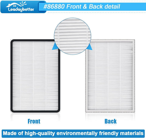 Image showing front and back of the Four Pack HEPA Vacuum Filter Set for Kenmore EF-2 86880 Exhaust Vacuum, replacements for MC-V194H.