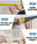Steps for installation of White Self Adhesive Drywall Access Panel For Plumbing And Electrical Tool Free Peel And Stick Wall Cover Plate 8.6 X 8.6 Inch.