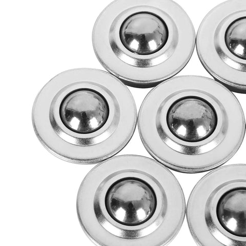 Top view of Sixteen Pack Five Eighth Inch Roller Ball Transfer Bearings For Conveyor Systems Built Tough Carbon Steel