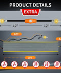 Diagram showing Self Regulating Pipe Heating Blanket Kit 3 Ft For Freeze Protection Stickable And Trimmable Heat Tape dimensions