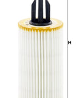 Car Oil Filter Cartridge HU 7025 Z Replacement For Mercedes Benz C43 AMG, GLC43 AMG, S63 AMG high performance filter side view