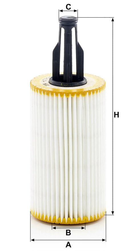 Car Oil Filter Cartridge HU 7025 Z Replacement For Mercedes Benz C43 AMG, GLC43 AMG, S63 AMG high performance filter side view