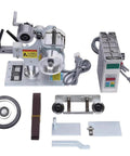 Badass Desktop Belt Sander 1 By 30 Inch With 550W Brushless Motor Built Like A Tank For Smooth Wood And Metal Sanding Precision Sharpening Plus Pro Polishing Jobs Around The Workshop with attachments and controls.
