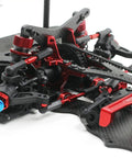 SPEC-R R1 1/10 Scale RC Electric Touring Car 4WD Carbon Fiber Main Chassis Kit With Upper Plate Front 52mm Dogbones