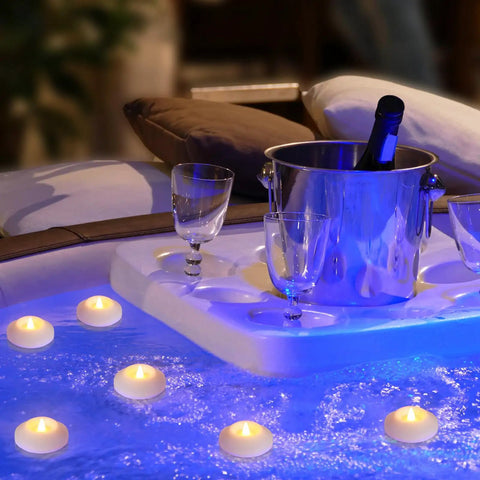 48 Pack Floating LED Candles Water Activated Battery Powered Flameless Flicker Lights For Baby Shower Wedding Home Decor