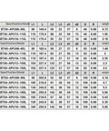 Specification chart for Heavy Duty Bt50 CNC Collet With A Straight Shooter Self Tightening Grip for Milling and Grinding.