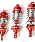ARRMA 1/8 Mojave 4S Spring Steel Shock Absorber Springs 1.8mm wire upgrade with red aluminum finish for RC truck
