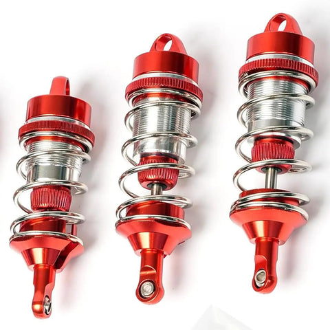 ARRMA 1/8 Mojave 4S Spring Steel Shock Absorber Springs 1.8mm wire upgrade with red aluminum finish for RC truck
