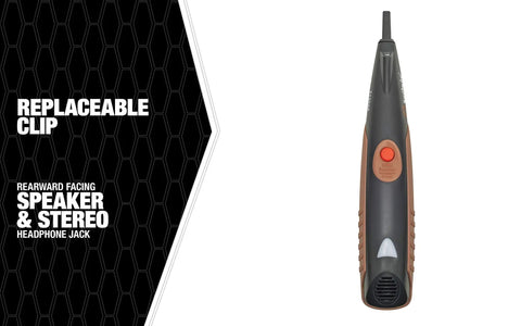 Pro Grade Contractor Amplifier Probe For Tracing Non Energized Cables Behind Walls With Built In Led Flashlight front view