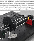 Six Position Telescope Filter Wheel Gear With Aluminum Alloy Body And Sunshade on optical experiment setup