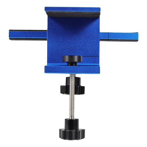 Easy Cabinet Door Fixing Clip For Quick Home Installations, blue aluminum alloy woodworking panel clip with screw adjustment