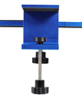 Efficient Door Panel Installation Kit For Cabinets And Woodworking DIY Friendly Aluminum Mounting Clips, blue close-up view