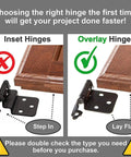 Comparison of inset and overlay hinges for cabinets with oil rubbed bronze cabinet hinges for kitchen cabinets self closing flush mount hinges with half inch overlay and variable overlay durable premium quality with silicone bumpers and upgraded screws 25 pairs