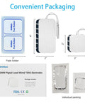 Heavy Duty Tens Therapy Pads With Pad Holder 24 Pack in convenient packaging with sizes specified for easy use.