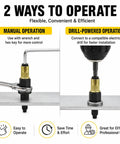 Heavy Duty Carbon Steel Manual Rivet Nut Tool Kit With Interchangeable Heads For Threaded Inserts Multi Size Set For Sheet Metal Tubing Brackets And Furniture Repairs DIY Friendly Pro Grade, manual and drill use