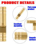 Close-up of brass cylinder hinge from Hidden Brass Hinges With Magnets Set Kit, highlighting durability and smooth surface.